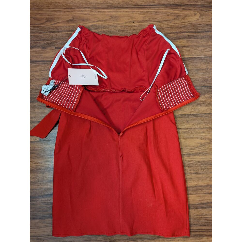 Hello Molly Hot Vibes Mini Dress Size XL Red Wrap Dress NWT Coastal Cowgirl - Picture 4 of 6
